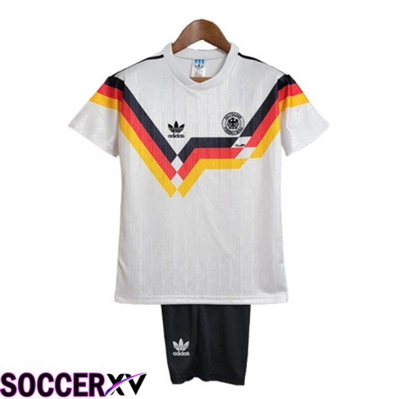 Germany Retro Kids Soccer Jersey Home 1992