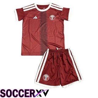 Qatar Kids Home Soccer Jersey Soccer World Cup 2026