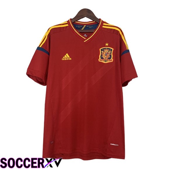 Spain Retro Soccer Jersey Home 2012