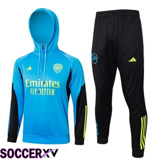 Arsenal Training Tracksuit Hoodie Blue/Black/Yellow 2024/2025