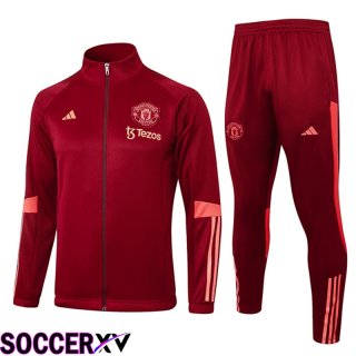 Manchester United Training Jacket Suit Red/Pink 2023/2024