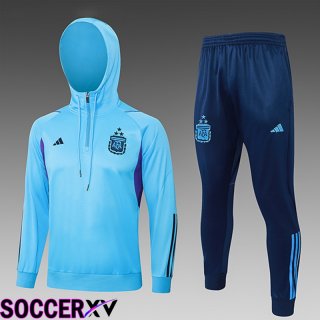 Argentina Kids Training Tracksuit Hoodie Blue 2023/2024