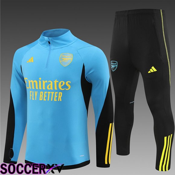 Arsenal Kids Training Tracksuit Suit Blue/Black/Green 2024/2025