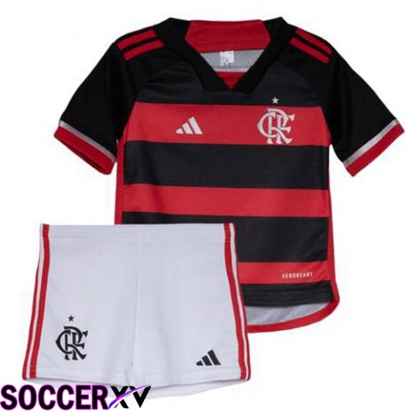 Flamengo Kids Soccer Jersey Home Red 2024/2025