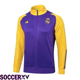 Real Madrid Training Jacket Purple Yellow 2024/2025