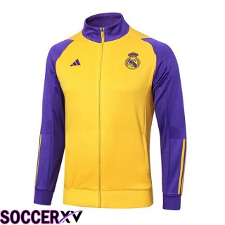 Real Madrid Training Jacket Yellow Purple 2024/2025