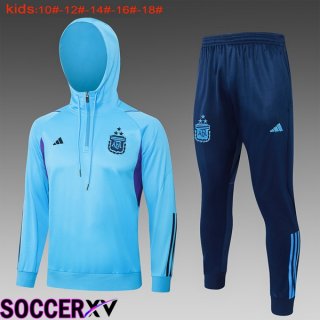 Argentina Kids Training Tracksuit Hoodie Blue 2024/2025