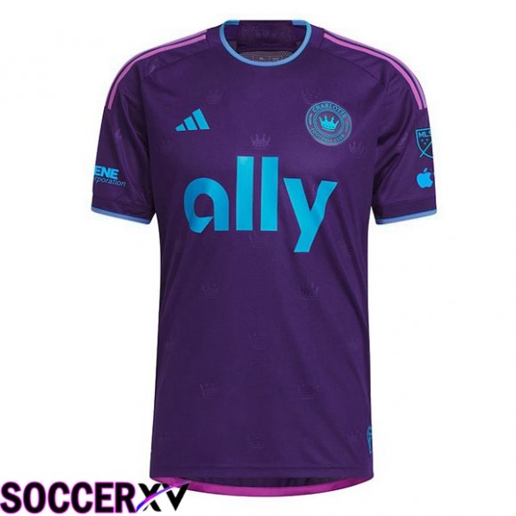 Charlotte FC Soccer Jersey Away Purple 2024/2025