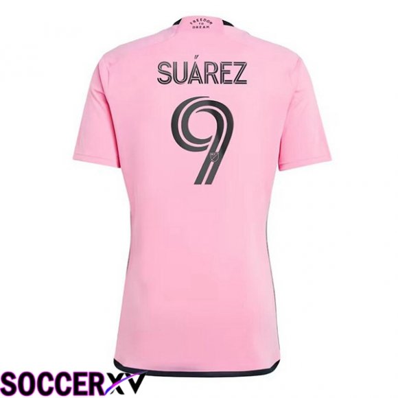 Inter Miami CF (Suárez 9) Soccer Jersey Home Pink 2024/2025