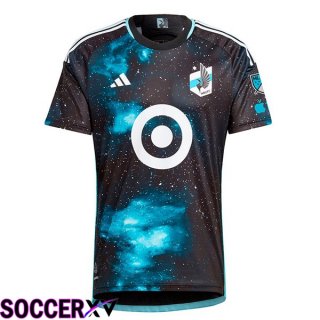 Minnesota United Soccer Jersey Home Black Blue 2024/2025