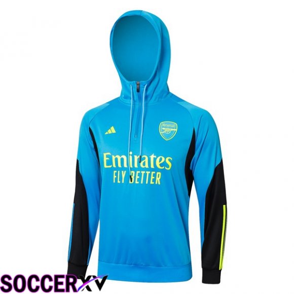 Arsenal Training Sweatshirt Hoodie Blue 2024/2025