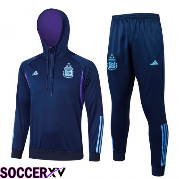 Argentina Training Tracksuit Sweatshirt Hoodie Blue Royal 2024/2025