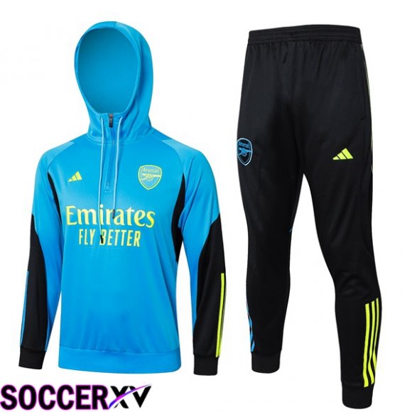 Arsenal Training Tracksuit Sweatshirt Hoodie Blue 2024/2025