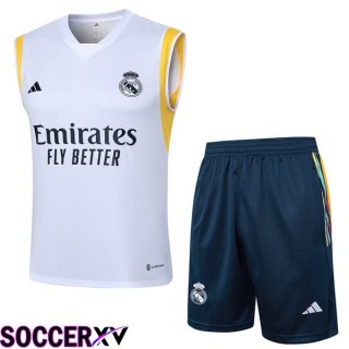 Real Madrid Soccer vest + Shorts White 2024/2025