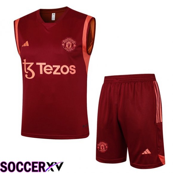 Manchester United Soccer vest + Shorts Red 2024/2025