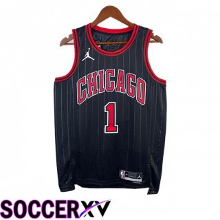 NBA Chicago Bulls (Derrick Pink 1)Jersey Retr Black 2022-2023
