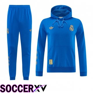 Real Madrid Training Tracksuit Sweatshirt Hoodie Blue 2026/2027