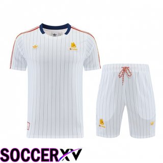 AS Rome kit Training T Shirt + Shorts White 2026/2027