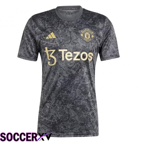 Manchester United Soccer Jersey Stone Black 2023/2024