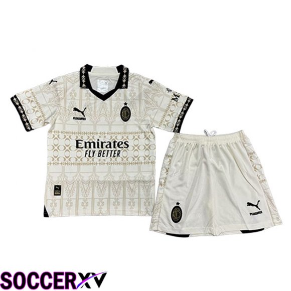 AC Milan Kids Soccer Jersey Fourth White 2023/2024