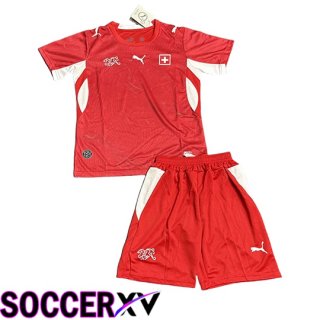 Swiss Kids Home Soccer Jersey Soccer World Cup 2026