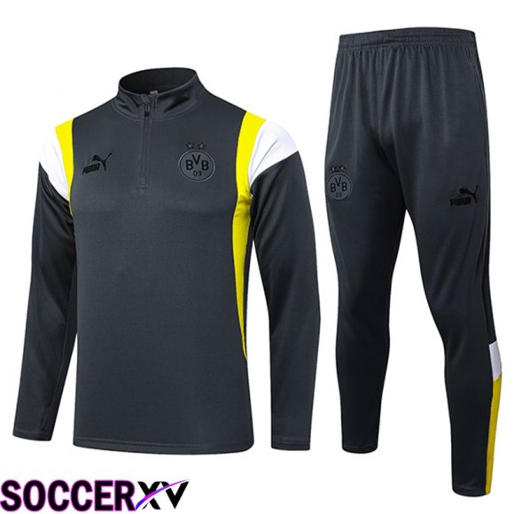 Dortmund Training Tracksuit Suit Grey 2023/2024