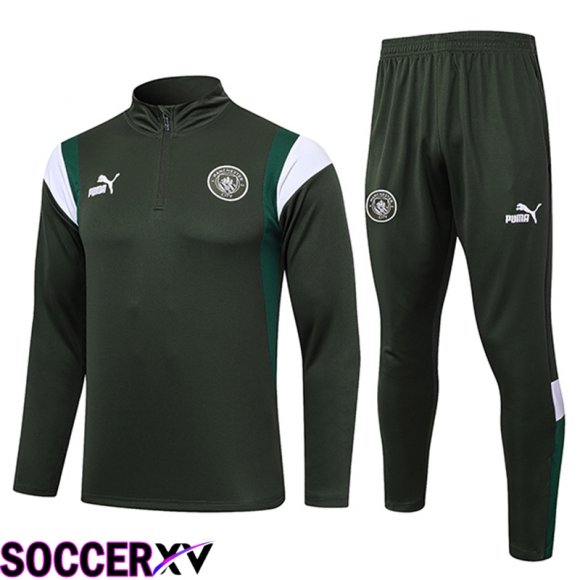 Manchester City Training Tracksuit Suit Green 2023/2024