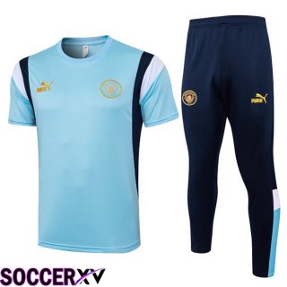 Manchester City Training T Shirt + Pants Blue 2024/2025