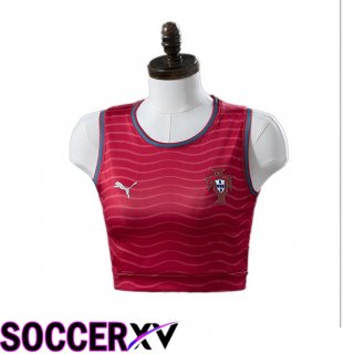 Portugal Court Women Home Soccer Jersey Red 2026/2027
