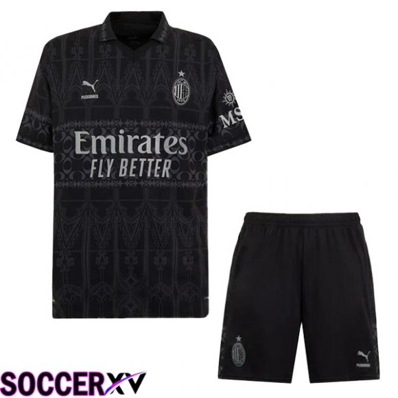 AC Milan Kids Soccer Jersey Fourth Black 2023/2024