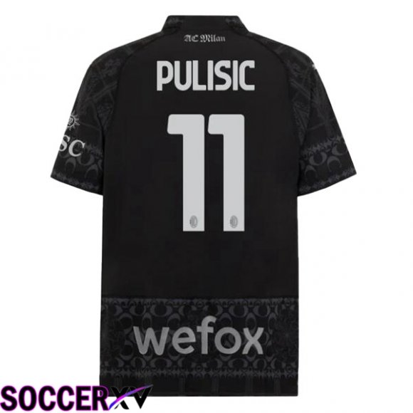 AC Milan (Pulisic 11) Soccer Jersey Fourth Black 2023/2024