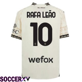 AC Milan (Rafa Leão 10) Soccer Jersey Fourth Yellow 2023/2024