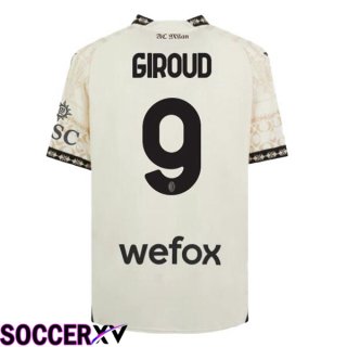 AC Milan (Giroud 9) Soccer Jersey Fourth Yellow 2023/2024