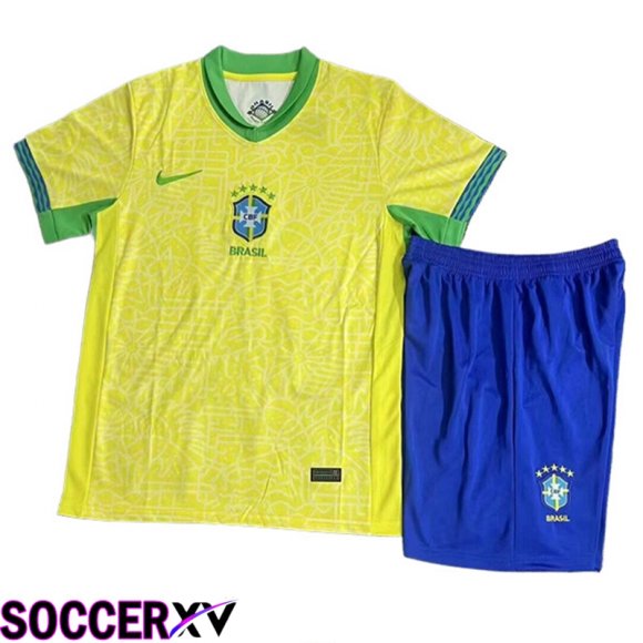 Brazil Kids Soccer Jersey Home 2024/2025