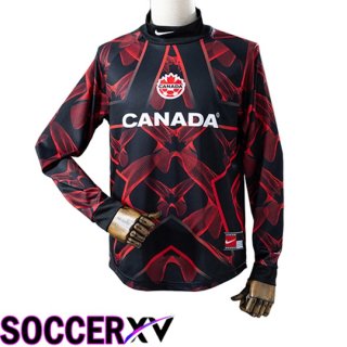 Canada Long sleeve Goalkeeper Soccer Jersey Black/Red 2026/2027