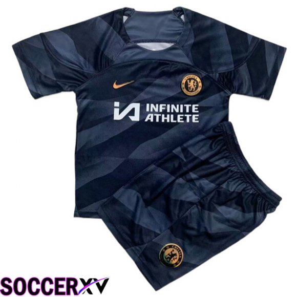 FC Chelsea Kids Goalkeeper Soccer Jersey Black 2023/2024