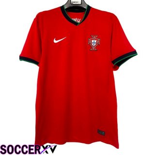 Portugal Soccer Jersey Home Red Version Fuite UEFA Euro 2024