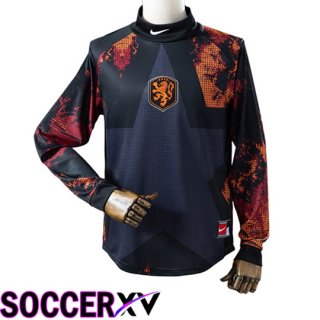 Netherlands Long sleeve Goalkeeper Soccer Jersey Black/Orange 2026/2027