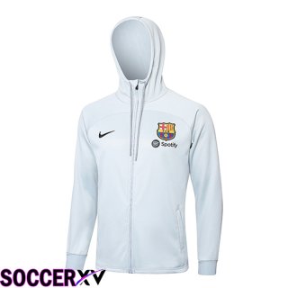 FC Barcelona Training Tracksuit Hoodie Windbreaker Grey Clair 2024/2025