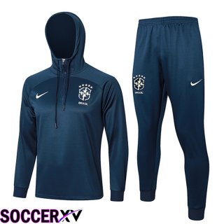 Brazil Training Tracksuit Hoodie Ocean Blue 2024/2025