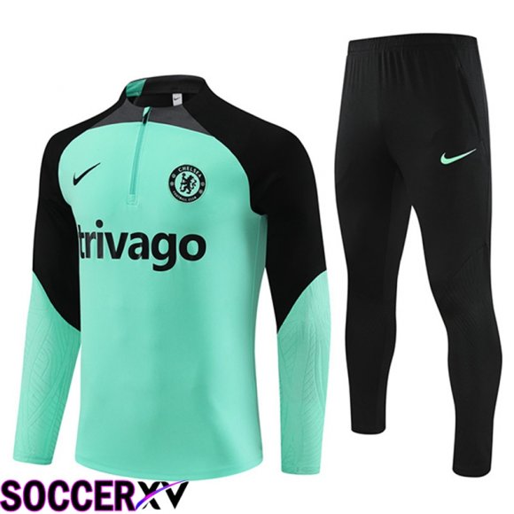 FC Chelsea Training Tracksuit Suit Green/Black 2023/2024