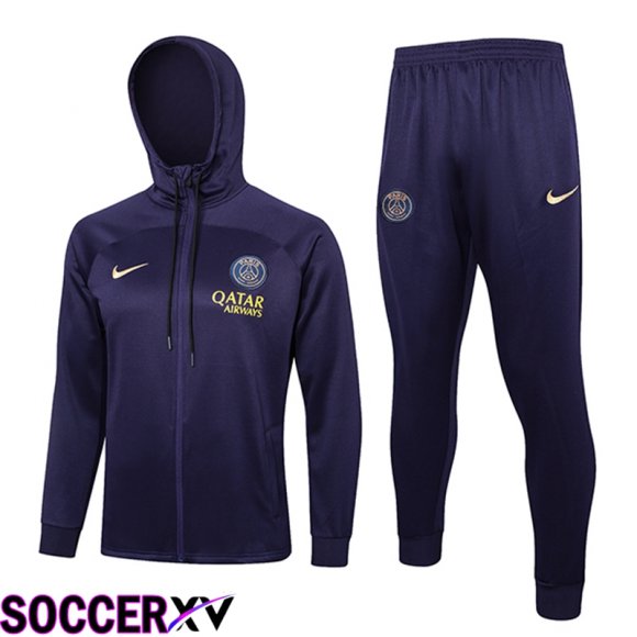 PSG Training Tracksuit Hoodie Windbreaker Purple 2024/2025