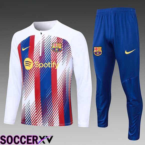 FC Barcelona Kids Training Tracksuit Suit Red/Blue 2023/2024