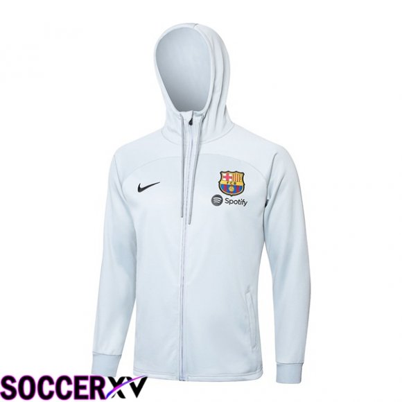 FC Barcelona Training Jacket Windbreaker White 2024/2025