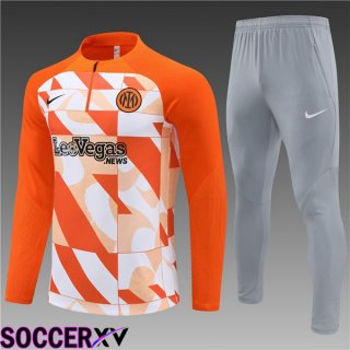 Inter Milan Kids Training Tracksuit Suit Orange 2024/2025