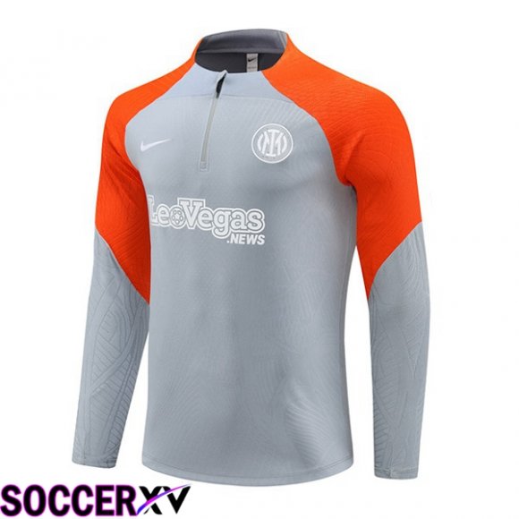 Inter Milan Training Sweatshirt Grey Orange 2024/2025