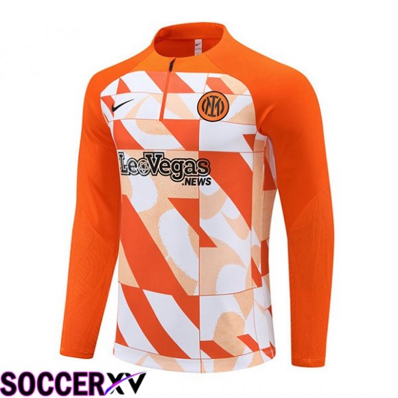 Inter Milan Training Sweatshirt White Orange 2024/2025