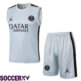 Paris PSG Soccer vest + Shorts Grey 2024/2025