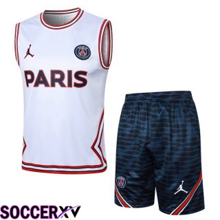 Paris PSG Soccer vest + Shorts White 2024/2025