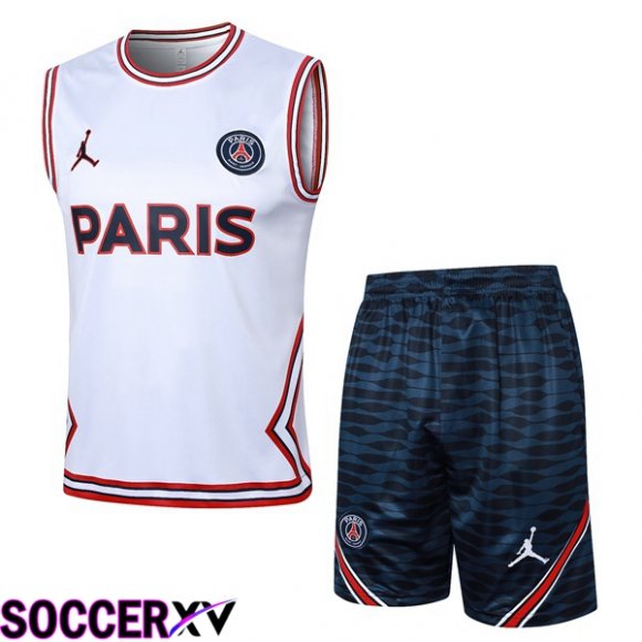 Paris PSG Soccer vest + Shorts White 2024/2025